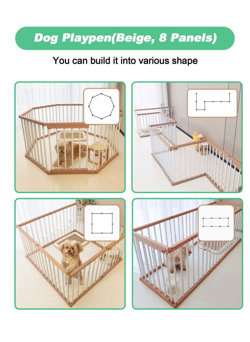 URbazaar 36.6 in(H) Decorative Pets Fence with Gate,8 Panels Total 24.4 Ft(L) Heavy Duty Iron Animal Barrier Fence for Yard,Suitable for Indoor Pet Or Outdoor Dog Fencing, Border Fenc - Image 4